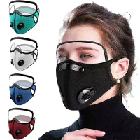 XANES Fietsbeschermingsmasker met Kleppen Beschermlens Verwijderbaar Filter Warm Sportmasker Stofdicht Herbruikbaar