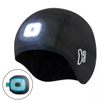 XANES Gebreide Fiets Warme Hoed Verwijderbare LED Lamp 3 Modes Felheid 200mAh Batterij USB Oplaadbare Draagbare Zaklamp