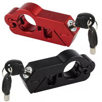 XANES Motorfiets Stuurhelm Slot Aluminium Legering Anti Diefstal Slot met RVS Kabel Remhevel Veiligheidsslot voor Straat