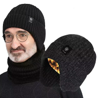 XANES Winter Fiets Gebreide Hoed Buitengebruik Plush Warmte Cap Gepiekt Oorpads Mode Casual Faux Bont Gevoerde Bomber Ho