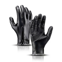 XANES Winter Warm Touchscreen Winddichte Waterdichte Fietshandschoenen voor Mannen en Vrouwen PU Leer Fleece gevoerde vo