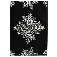 Hanse Home vloerkleed Blossom   zwart/crème   200x290 cm   Leen Bakker
