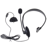 Xbox 360 Black Headphone Wired Premium Microphone Headset