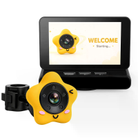 XC01 Sterkind Baby's Car Monitor 4,3 inch LCD 2,4 GHz Draadloze 100° Kijkhoek Nachtzicht USB Plug and Play Achterkopsteu