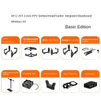 XF C 20T 3 assige FPV Gimbal Hoofdtracker Geïntegreerde Basisplaat Alles in één Editie voor DJI O4/ O4 PRO/ DJIO3 met Dr