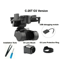 XF C 20T Camera Gimbal, 19mm Bevestiging voof DJI O3 Eenheid / WalkSnail Moonlight Avatar, Antivibratie Ontwerp Vaste Vl
