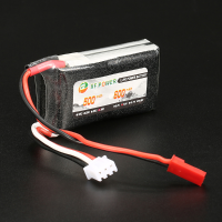 Xf Power 7.4V 600mah 2s 30c Lipo Battery Jst Plug