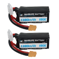 MARSLIPO 11.1V 1380mAh 180C 3S Lipo batterij XT60 plug voor RC drones