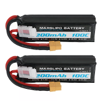 MARSLIPO 11.1V 2200mAh 100C 3S Lipo batterij XT60 plug voor RC drone