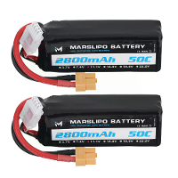 MARSLIPO 11.1V 2800mAh 50C 3S Lipo Batterij XT60 Plug voor RC Drone