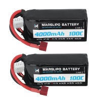 MARSLIPO 11.1V 4000mAh 100C 3S Lipo batterij T plug voor RC auto