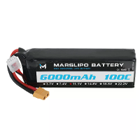 MARSLIPO 11.1V 6000mAh 100C 3S Lipo batterij XT60 aansluiting voor RC drone