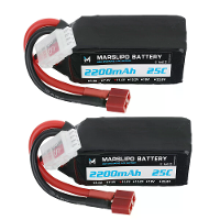 MARSLIPO 11.4V 2200mAh 25C 3S Lipo batterij T plug met XT60 adapter voor RC modelspeelgoed