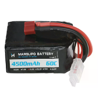MARSLIPO 11.4V 4500mAh 60C 3S Lipo Batteij T Plug met XT60 Adapter voor RC Model Speelgoed
