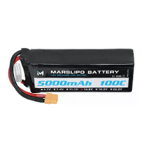 MARSLIPO 14.8V 5000mAh 100C 4S Lipo batterij XT60 plug voor RC drones