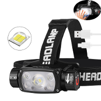 XHP50 LED hoofdlamp sensor USB oplaadbaar met 21700 batterij zaklamp hoofd lamp camping vislamp