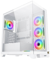 Xigmatek PC  Gehäuse Xigmatek Endorphin Ultra Arc Midi tower PC behuizing Wit Zijvenster