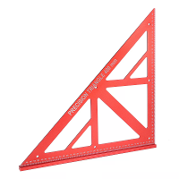 16 Inch 400mm Houtbewerking Driehoek Meetlat Aluminium Legering Rood Hoge Precisie 90/45 Graad Hoek Duidelijke Metrische