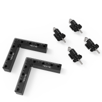 2 Set Houtbewerking 140mm Klem Rechthoekige Liniaal L Vormige Dubbele Imperiale & Metrische Schalen Slijtvast Houtbewerk