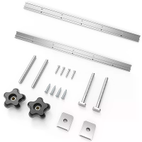 2 Stuks aluminiumlegering 2 in 1 combo universele T sporen verstek sleuven rails met voorgeboorde montagedeextra's en ac
