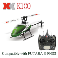 Xk K100 Falcom 6ch Flybarless 3d6g System Rc Helicopter Rtf