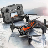 XKJ K12 MAX Drie Camera WiFi FPV met LCD Scherm Controller Servo Gimbal 360° Obstakel Vermijding Borstelloze Vouwbare RC