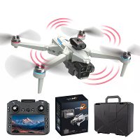 XKJ K6 MAX H2 WiFi FPV met 4,5 inch LCD schermcontroller HD Dual Camera Servo Gimbal 360° obstakeldetectie borstelloze o