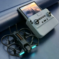 XKJ KY106 Mini WiFi FPV met 4,3 inch telescopisch scherm Controller HD dubbele camera Optische stroming Hover 2,4G 4CH 6