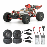 XLF F18 FLYHAL FC650 1/14 2.4G Borstelloze Hoge Snelheid Legering Racing RC Auto Voertuig Modellen Twee Batterij Twee Ba