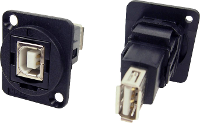 XLR adapter USB 2.0 B bus naar USB 2.0 A bus Adapter, inbouw CP30207N CP30207N Cliff 1 stuk(s)
