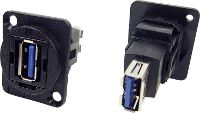 Cliff CP30205N CP30205N XLR adapter USB 3.0 A bus naar USB 3.0 A bus Adapter, inbouw 1 stuk(s)