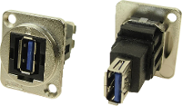 XLR adapter USB A bus 3.0 Naar USB A bus 3.0 Adapter, inbouw CP30205NM CP30205NM Cliff 1 stuk(s)