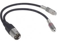 XLR Adapterkabel [1x XLR stekker   2x Cinch koppeling] 0.6 M Zwart Paccs