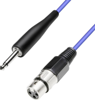 Paccs XLR Verbindingskabel [1x XLR bus   1x Jackplug male 6.3 Mm] 10 m Blauw
