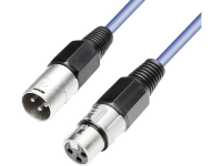 Paccs XLR Verbindingskabel [1x XLR bus   1x XLR stekker] 10 m Blauw