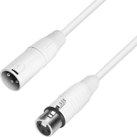 Xlr Verbindingskabel [1x Xlr Stekker   1x Xlr Bus] 10 M Wit Adam Hall K4 Mmf 1000 Snow