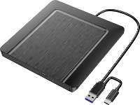 Xlyne Externe DVD brander USB A, USB C, USB A 2.0 Zwart