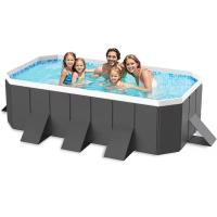 Xmund 1,5 M/ 2,6 M/ 2,9 M Grote Niet opblaasbare Zwembad Perfect voor Buiten zwemmen en Familieplezier voor Familie Kind