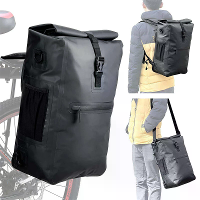 Xmund 3 in 1 Waterdichte Fiets Pannier Rugzak 23L IPX6 Roll Top Convertible Laptop Tas