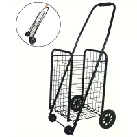 Xmund 40L Opvouwbare Winkelwagen Boodschappen Handkar Kleine Kar Trekker Draagwielen Stil Wielen Supermarkt Handkar Verp