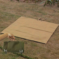 Xmund 600D Waterdichte Picknickdeken 145x200cm Grote Camping Zeilmat voor 3 4 Personen Karamel Army Groen Khaki Outdoor