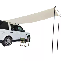 Xmund Auto Luifel, Buitencamping Zonnenschaduw, Geen Dakdrager Nodig, Draagbare Autoventouse Luifels, Waterdicht Bescher