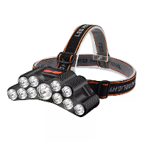 XMUND Camping Hoofdlamp Hoofd Zaklamp Hoofdlicht 11 LED Hoofdlamp Oplaadbaar Krachtige Koplamp Ingebouwde Oplaadbare 186