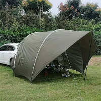 Xmund Draagbare Camping Car Achtertent, Lichtgewicht Scheurvast Camping Shell Zonnezeil PU4000 Waterdicht Auto Markies B