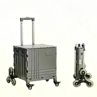 Xmund draagbare handmatige trekwinkelwagen met gladde wielen, winkelwagen voor groenten, mini trolley voor thuisgebruik