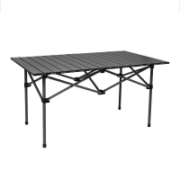 Xmund draagbare opvouwbare kampeertafel 120 x 55 x 50 cm Buitenlandse grote aluminiumlegering eettafel BBQ nachtmarktlun