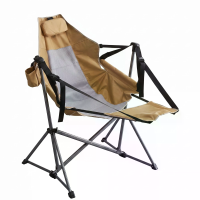 Xmund draagbare opvouwbare schommelstoel 600D Oxford stof verstelbare ligpositie 84x68x112 cm stalen frame buiten kamper