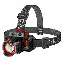 XMUND Draagbare Sensor Hoofdlamp USB Oplaadbaar Zoom Visserij Zaklamp Outdoor Super Helder Waterdichte Hoofdlamp Camping