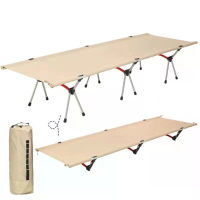 Xmund draagbare vouwbare campingbed 150 kg belading ultralicht aluminium frame compacte bed off ground voor wandelen bac