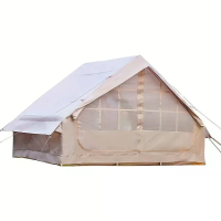 [EU Direct] 4 6 personen opblaasbare kampeertent met pomp, eenvoudige installatie, waterdicht, winddicht, 6m² buiten zel